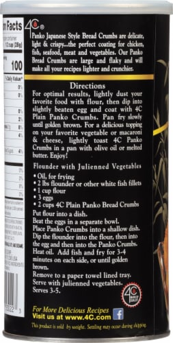 4C® Light & Crispy Plain Panko Bread Crumbs Perspective: back