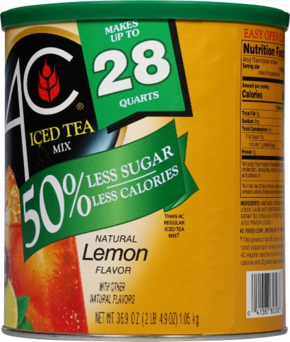 4C® Reduced Sugar Lemon Iced Tea Mix Perspective: back