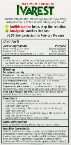 Ivarest Poison Ivy Itch Relief Cream Perspective: back