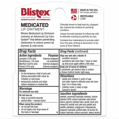 Blistex® Medicated Lip Ointment Value Pack Perspective: back