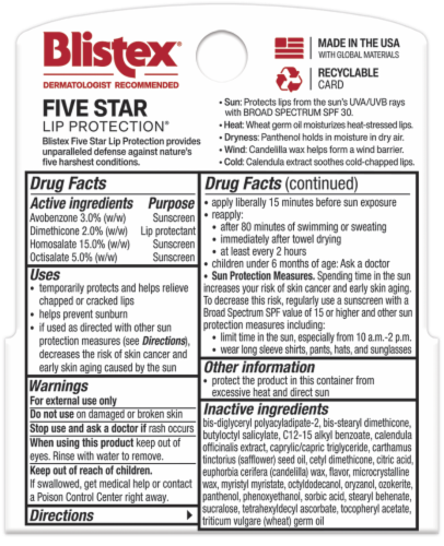 Blistex® Five Star Lip Protection® Perspective: back