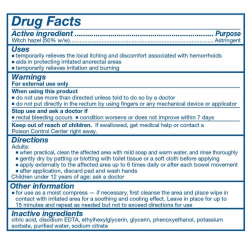 Tucks® Medicated Hemorrhoidal Cooling Pads Perspective: back