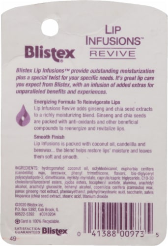 Blistex Lip Infusions Revive Lip Moisturizer Perspective: back