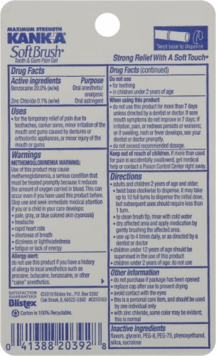 Kanka Soft Brush Tooth & Gum Pain Gel Perspective: back