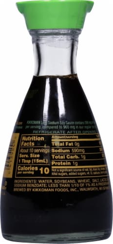 Kikkoman® Less Sodium Soy Sauce Perspective: back