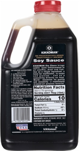 Kikkoman® Traditionally Brewed Soy Sauce Perspective: back