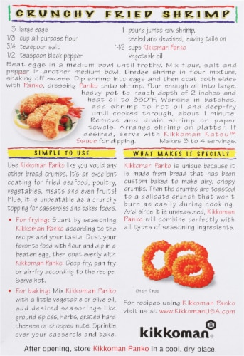 Kikkoman® Panko Japanese Style Bread Crumbs Perspective: back