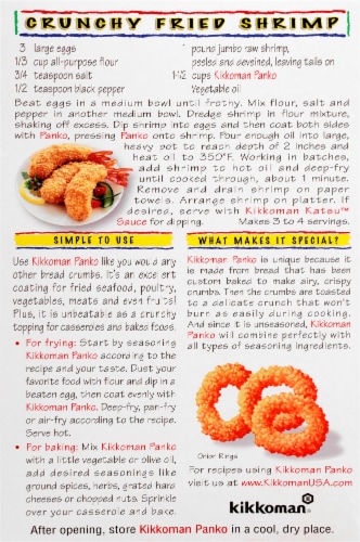 Kikkoman® Panko Japanese Style Bread Crumbs Perspective: back
