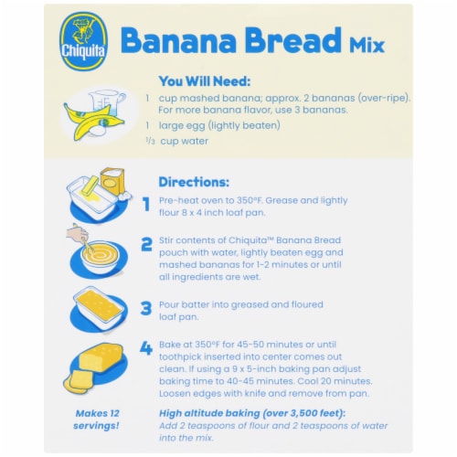 Chiquita™ Banana Bread Mix Perspective: back