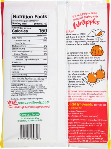 Concord Caramel Apple Wrapper Perspective: back