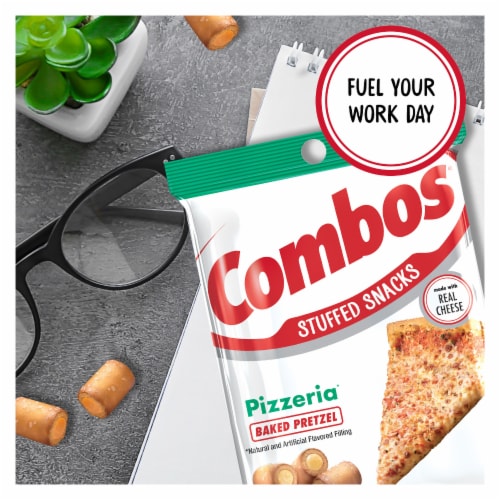 Combos Stuffed Snacks Pizzeria Baked Pretzel Snacks Perspective: back