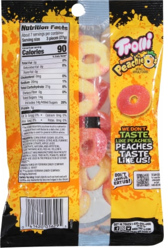 Trolli Sweet Peachie O's Gummi Candy Perspective: back