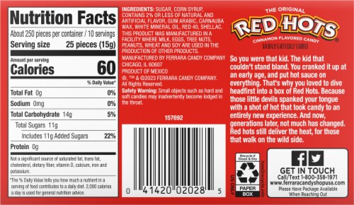 Red Hots® Cinnamon Holiday Candy Theater Box Perspective: back