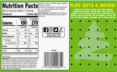 Trolli® Sour Brite® Sour Gummy Trees Theater Box Perspective: back