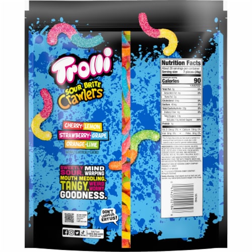 Trolli® Sour Brite Crawlers® Candy Value Size Perspective: back