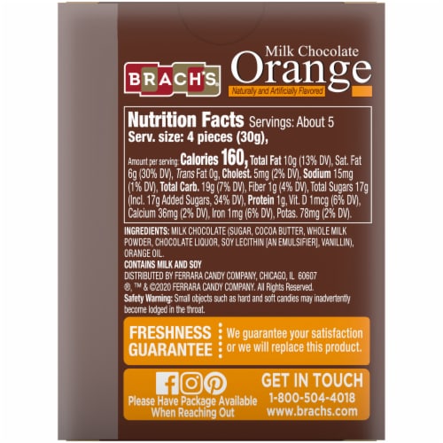 Brach's® Holiday Milk Chocolate Orange Ball Perspective: back