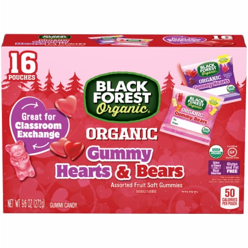 Black Forest Organic Hearts & Bears Assorted Fruit Gummies Perspective: back