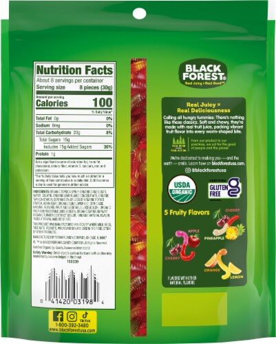 Black Forest® Organic Gummy Worms Perspective: back