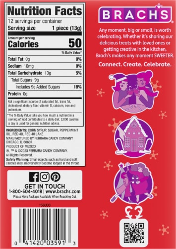 Brach's® Peppermint Candy Canes Perspective: back