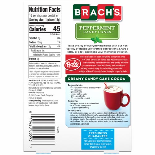 Brach's® Bob's Peppermint Candy Canes 12 Count Perspective: back