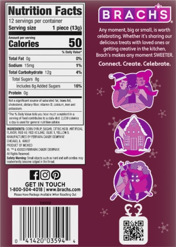 Brach's® Holiday Bob's® Cherry Candy Canes Perspective: back
