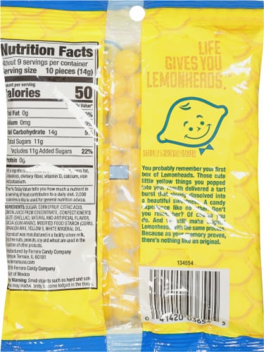 Lemonhead® Original Lemon Candy Perspective: back