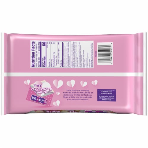 Brach's Tiny Conversation Hearts Valentine Candy Perspective: back