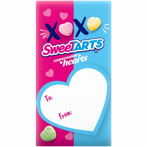 SweeTARTS Conversation Hearts Candy Valentine Perspective: back