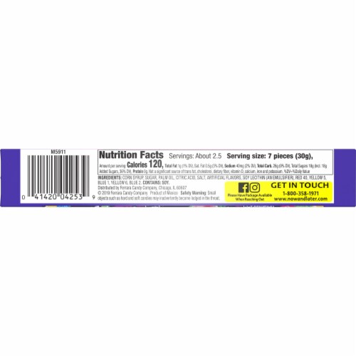 Now & Later® Morphs Mixed Fruit Chews Perspective: back