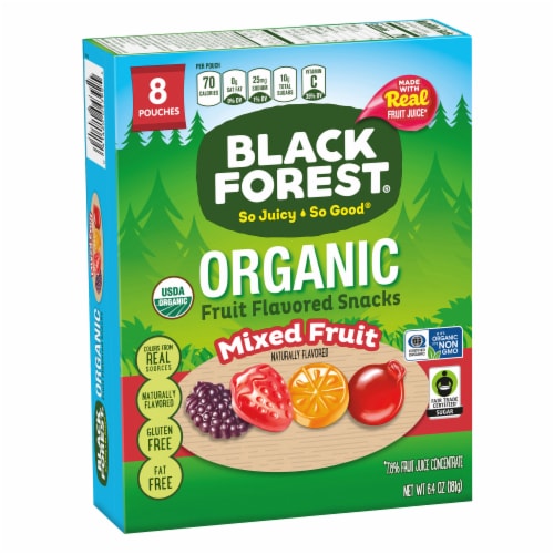 Black Forest Organic Mixed Fruit Flavored Snacks 8 Count Perspective: back