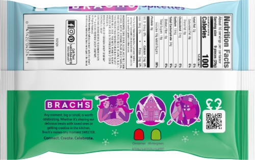 Brach's® Jelly Drops Holiday Spicettes Candy Bag Perspective: back