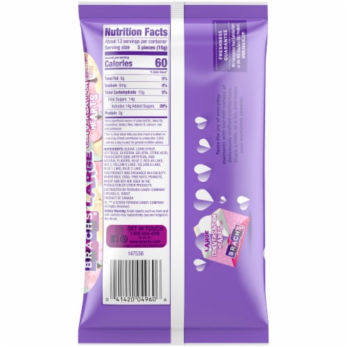 Brach's Large Conversation Hearts Valentine Candy Perspective: back