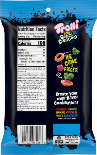 Trolli® Martian Mix™ Sour Gummi Creations™ Perspective: back