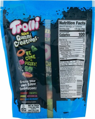 Trolli Martian Mix Sour Gummi Creations Perspective: back