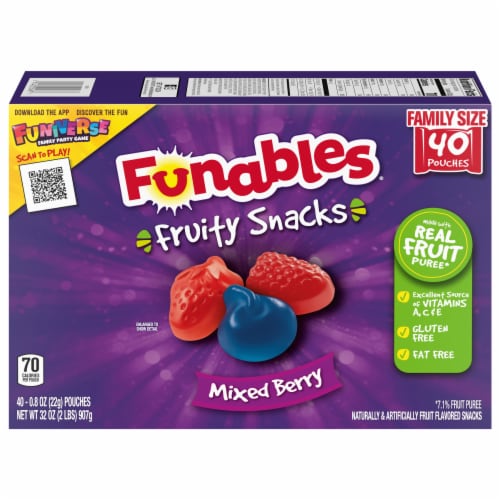 Funables Fruity Snacks Mixed Berry Perspective: back