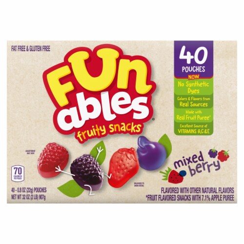 Funables™ Mixed Berry Fruit Snack Pouches, 40 ct / 0.8 oz