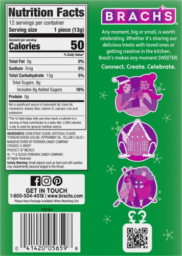 Brach's® Holiday Wintergreen Candy Canes Perspective: back