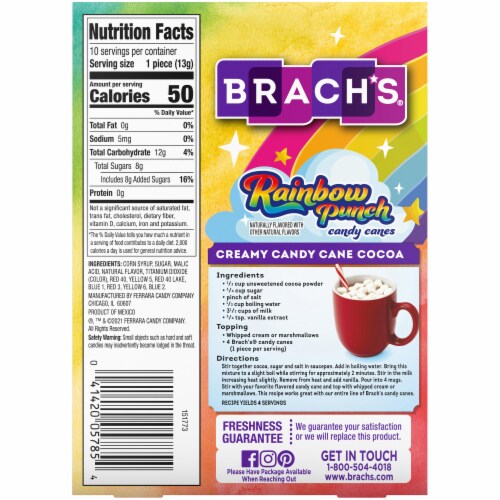 Brach's® Holiday Rainbow Punch Candy Canes Perspective: back