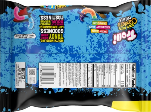 Trolli® Sour Brite Crawlers® Minis Halloween Candy Treat Packs Perspective: back