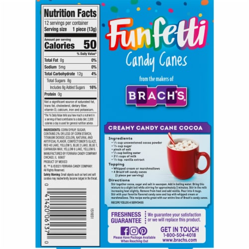 Brach's® Funfetti Candy Canes Perspective: back