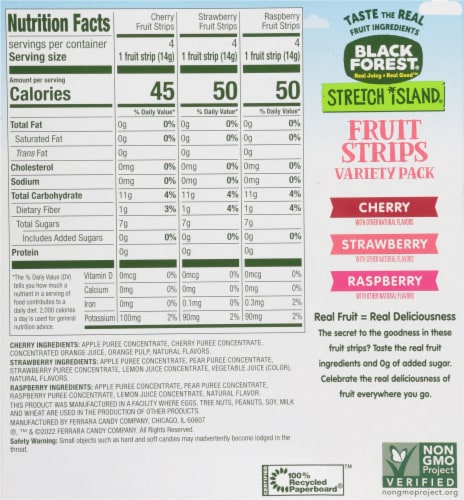 Black Forest Stretch Island Fruit Strips - Variety Pack Perspective: back