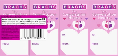 Brach's® Tiny Conversation Hearts Candy Perspective: back