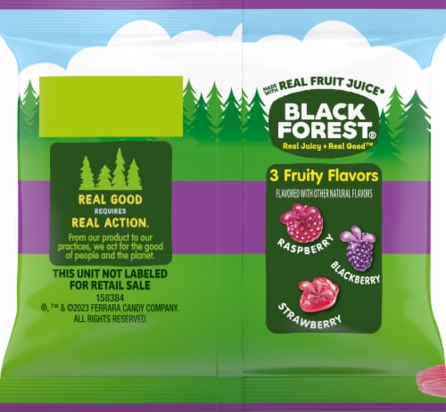 Black Forest Juicy Burst Fruit Flavored Snacks Perspective: back