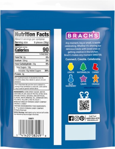 Brach's® Holiday Soft Jellies Candy Bag Perspective: back