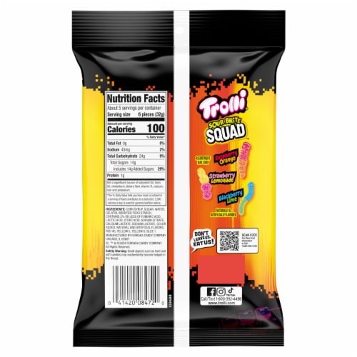 Trolli Sour Brite Squad Peg Bag Perspective: back