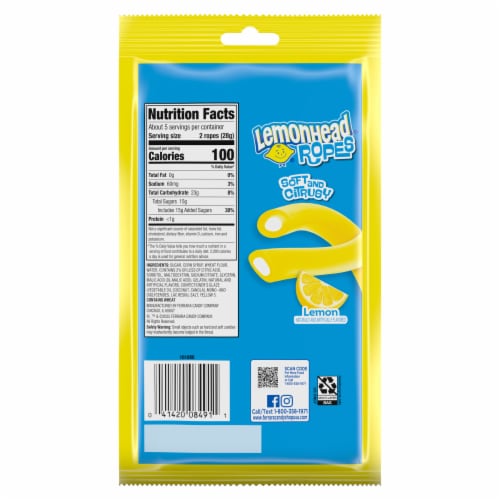 Lemonheads Ropes Candies Peg Bag Perspective: back