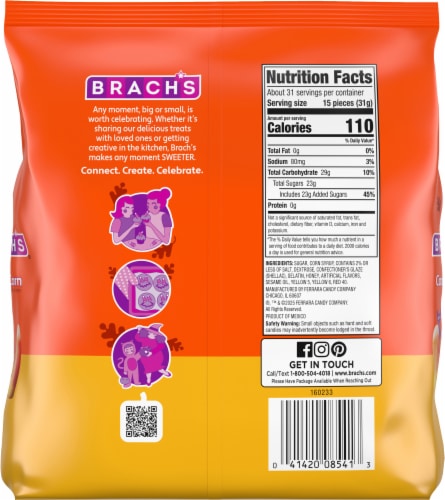 Brach's® Halloween Candy Corn Stand Up Bag Perspective: back
