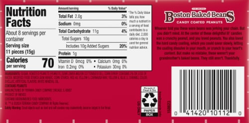 Boston Baked Beans Candy Coated Peanuts Theater Box Perspective: back