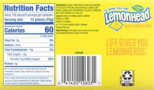 Lemonhead® Original Lemon Candy Theater Box Perspective: back
