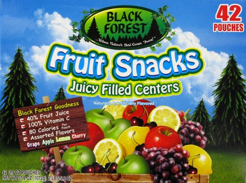 Black Forest Juice Filled Fruit Snacks Perspective: back